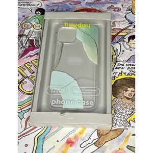 heyday Apple iPhone 12 & 12 Clear Pro Hardshell case Watercolor Green Gold